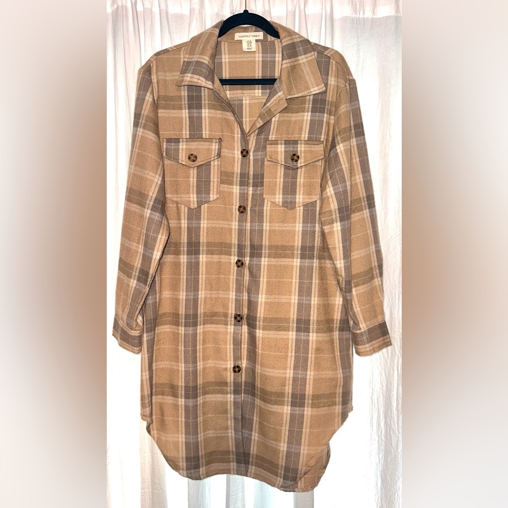 Flannel Shirt Dress